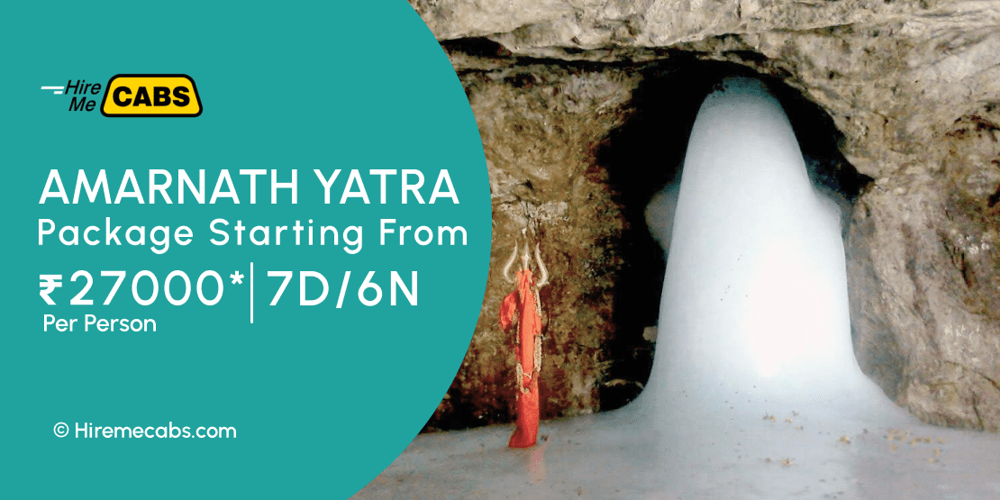 AMARNATH YATRA  BY CAB  Service  EX: SRINAGAR 6 Nights 7 Days 